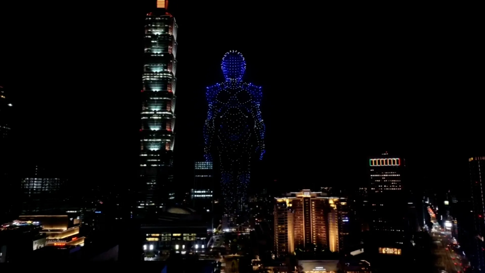 Drones light up Taipei’s night sky for Computex trade show | Technology