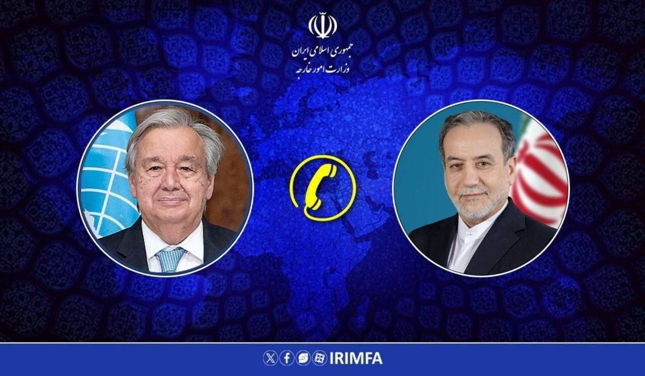 Iran FM, UN chief discuss regional developments in phone call
