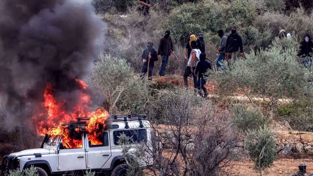 Illegal Israeli settlers torch mosque in attack on occupied West Bank village