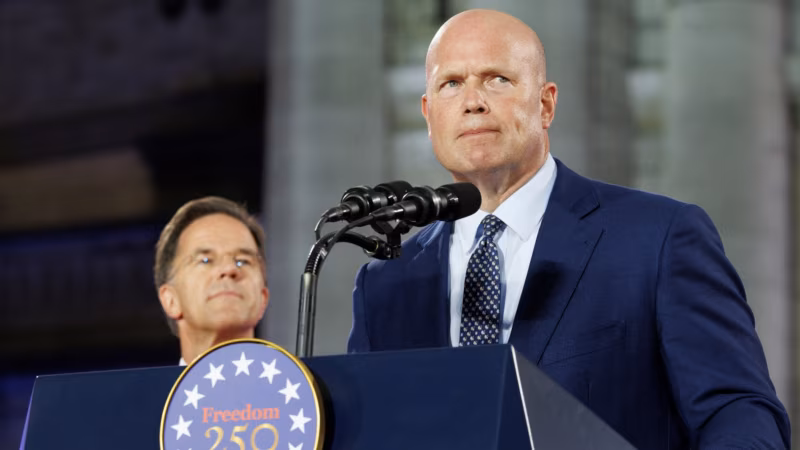 US Envoy Whitaker Says NATO Has Moved Past Iran Operation Tensions